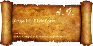 Angeli Ildefonz névjegykártya